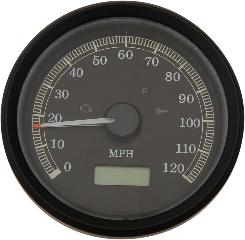 DRAG SPECIALTIES 3-3/8" MPH Programmable Electronic Speedometer - Black Bezel - Black Face W/NOT CANCEL TURN SIGNALS T21-69A3BBDS