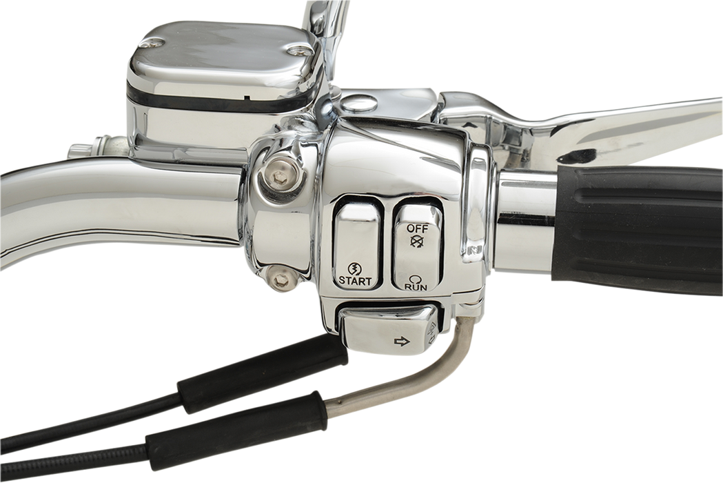 DRAG SPECIALTIES Switch Caps - Standard - Chrome H18-033500-C