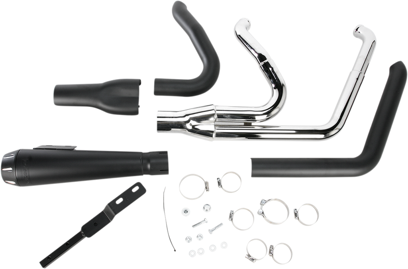 BASSANI XHAUST 2:1 Exhaust - Black - Short - Breakout 1S32RB