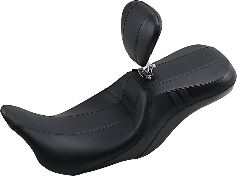 LE PERA Outcast GT Seat - 2-Up - With Backrest - Black Carbon Fiber - FLH LK-997BRGT3