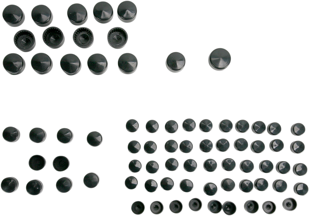 DRAG SPECIALTIES Bolt Covers - Black 352003