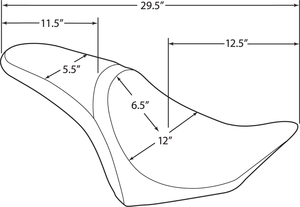 DRAG SPECIALTIES Predator Seat - Flame Stitched - Vegas 0810-1597