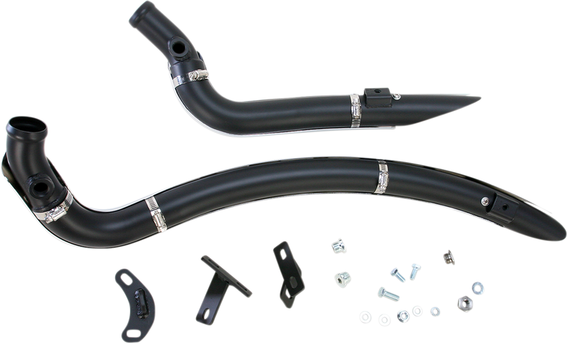 BASSANI XHAUST Sweeper Exhaust - Black/Chrome For Harley-Davidson  1SD2F