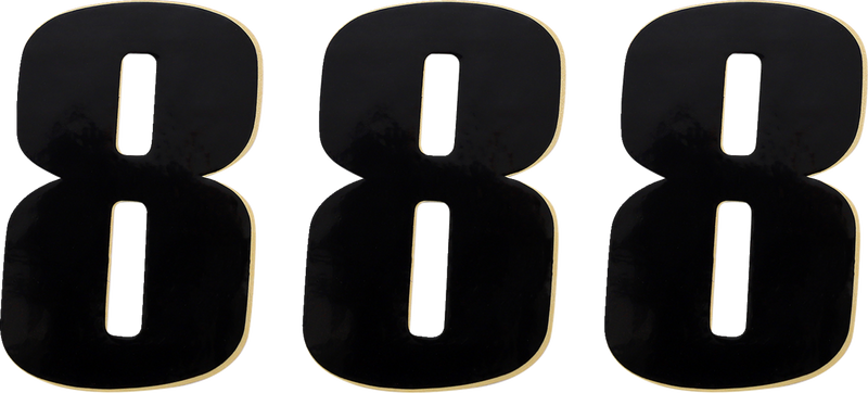 MOOSE RACING Race Number 8 - Black - 4.5" 80018