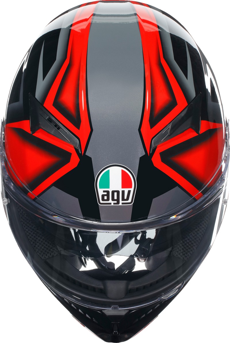 AGV K3 Motorcycle Helmet - Compound - Black/Red - Medium 2118381004009M