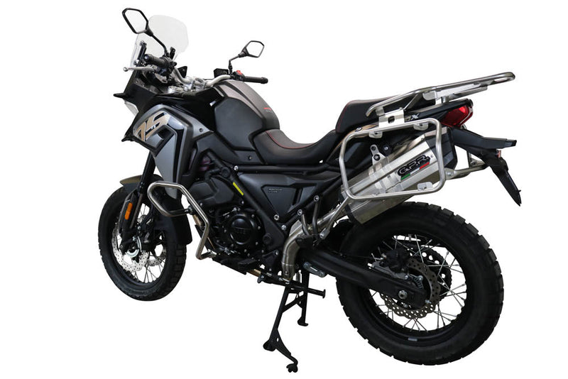 GPR Exhaust for Benelli Trk 502 2021-2023, Sonic Titanium, Slip-on Exhaust Including Link Pipe and Removable DB Killer