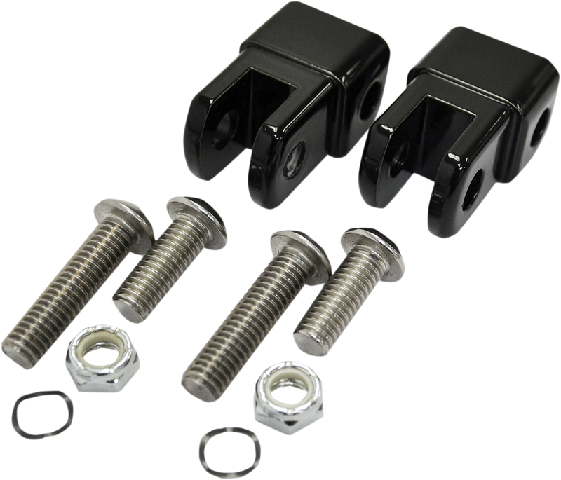 LA CHOPPERS Male Footpeg Adapters - Black LA-7202-01B