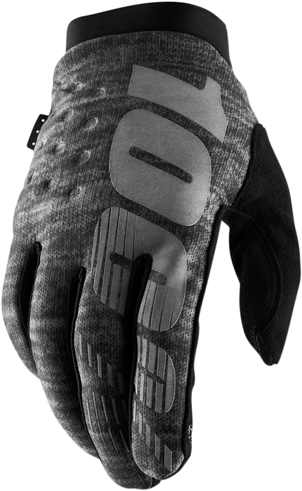 100% Brisker Gloves - Heather Gray - 2XL 10003-00024