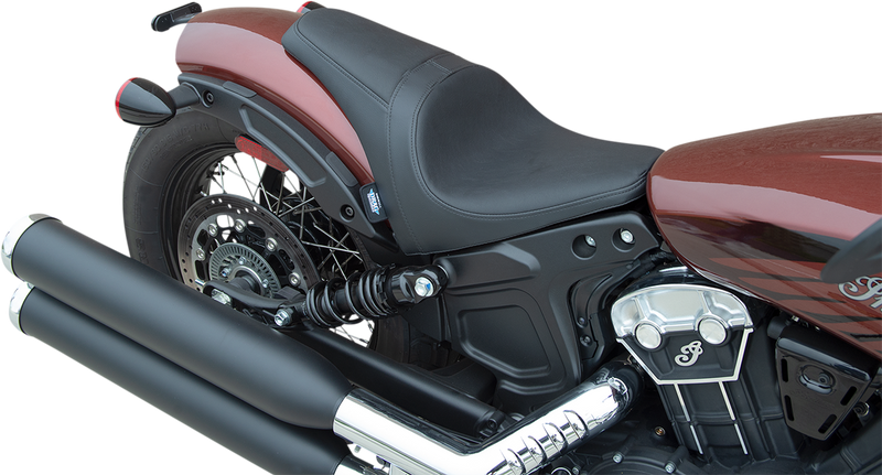 DRAG SPECIALTIES 3/4 Solo Seat - Black - Smooth - '18-'22 Scout Bobber 0810-2254