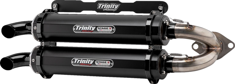 TRINITY RACING Stage 5 Slip-On Dual Muffler - Cerakote Black TR-4165S-C2