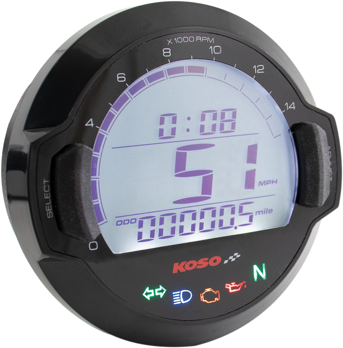 KOSO NORTH AMERICA SPEEDO/TACHO/CTRL D64 BLK BB642W20
