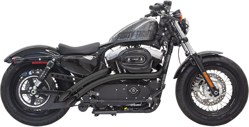 BASSANI XHAUST Radial Sweeper Exhaust - Black - '14-'19 XL 1X2FB