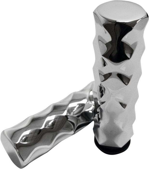 LA CHOPPERS Grips - Hex - TBW - Chrome LA-7491-00