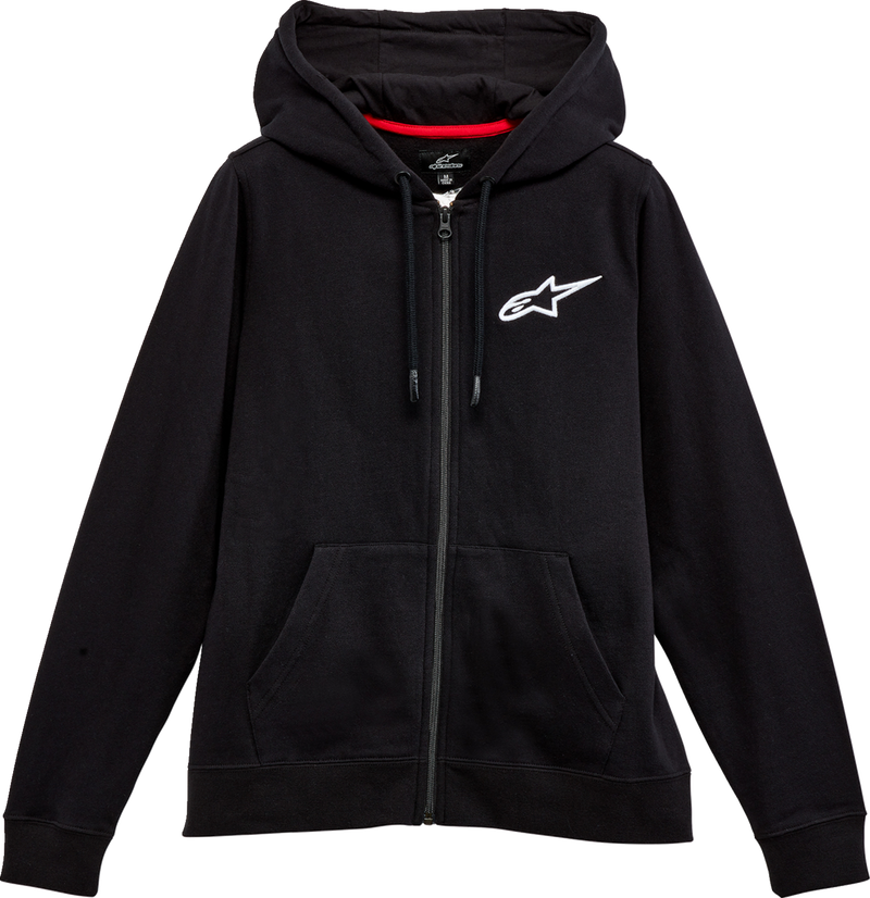 ALPINESTARS Women's Ageless Zip Hoodie - Black/White - Large 1232518001020L