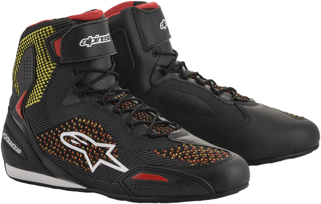ALPINESTARS Faster-3 Rideknit® Shoes - Black/Red/Yellow - US 7 251031915307