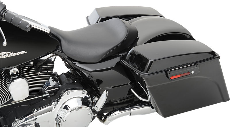 SADDLEMEN S3 Super Slammed Seat - Solo - Black - '08-'23 FLH/FLT 808-07B-002