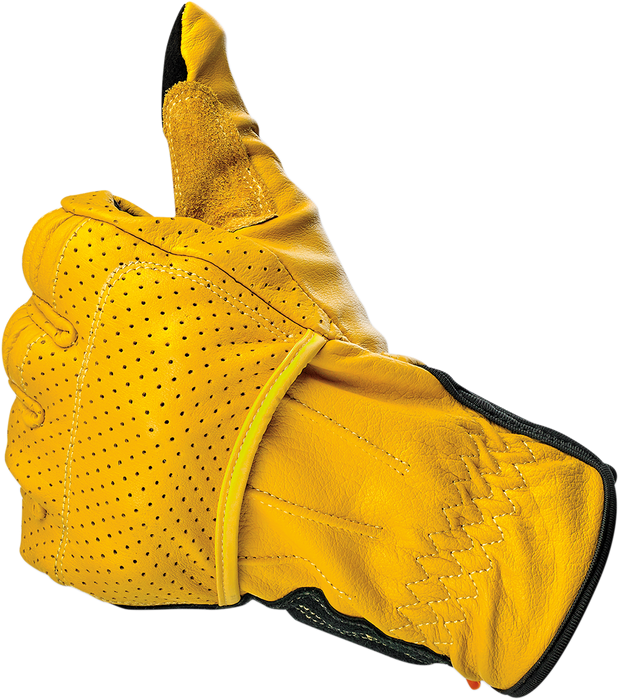 BILTWELL Borrego Gloves - Gold/Black - Large 1506-0701-304