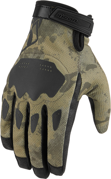 ICON Hooligan™ CE Motorcycle Gloves - Tan Camo - 3XL 3301-4413