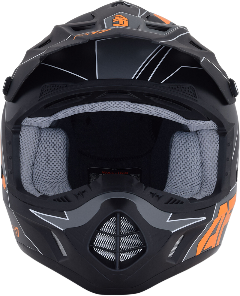 AFX FX-17 Motorcycle Helmet - Aced - Matte Black/Orange - XL 0110-6507