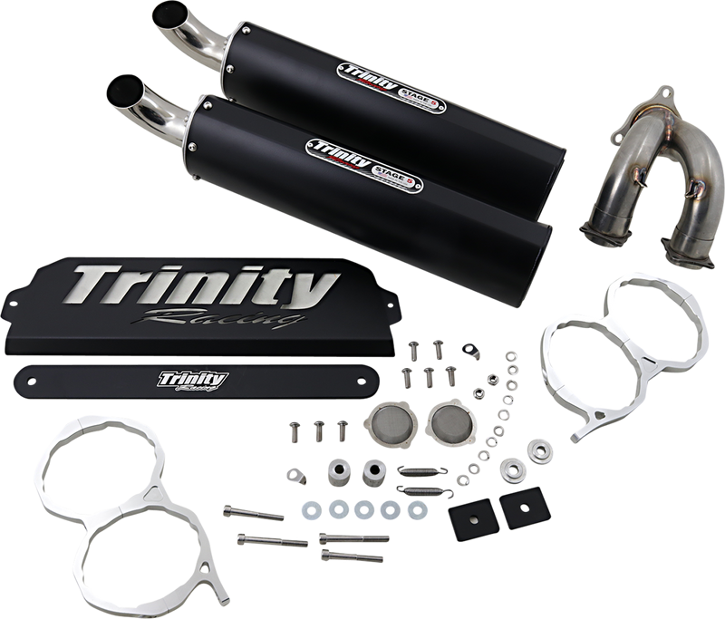 TRINITY RACING RZR Pro XP Muffler - Black TR-4173S-BK