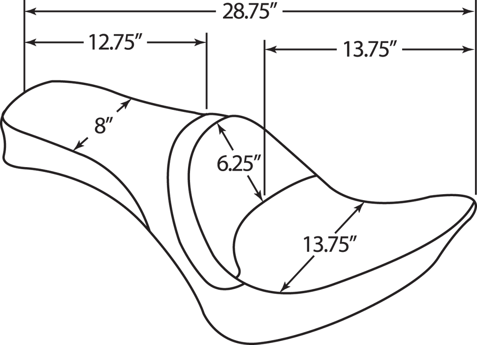 DRAG SPECIALTIES One Piece Smooth Seat - Driver Backrest - Softail '84-'99 0802-0729
