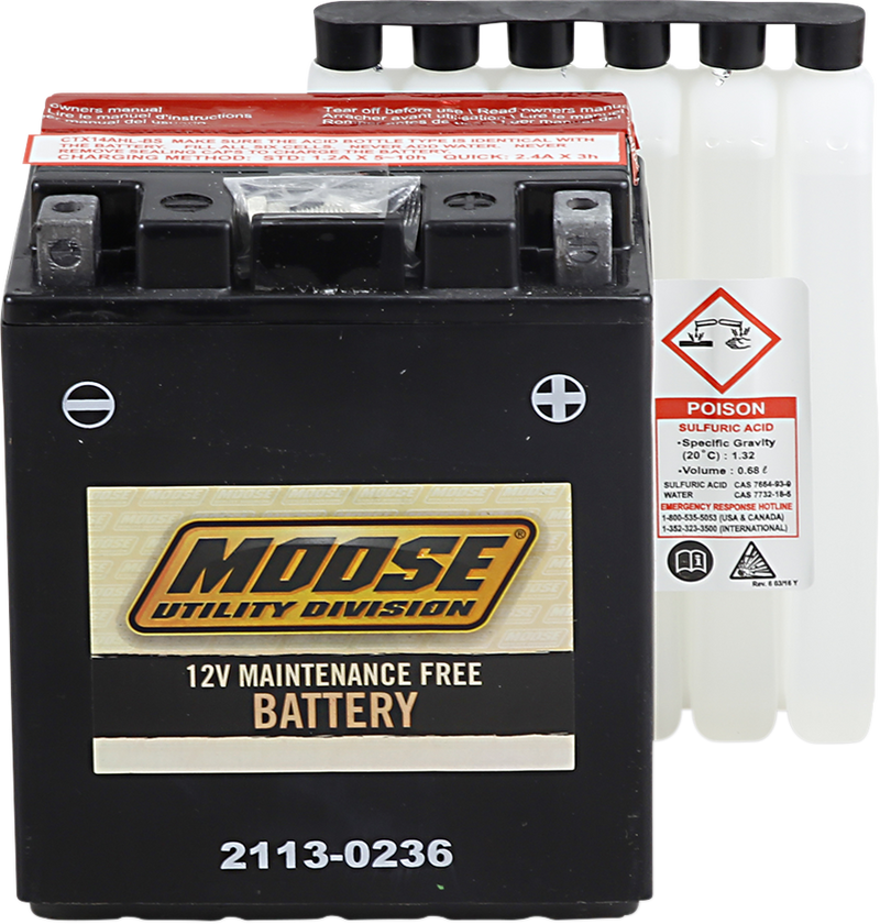 MOOSE UTILITY AGM Battery - YTX14AHL-BS 2113-0236