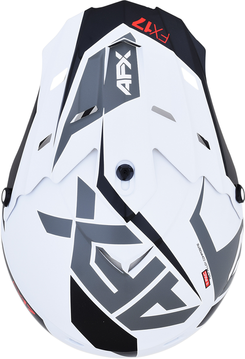 AFX FX-17 Motorcycle Helmet - Aced - Matte White/White - Large 0110-6496