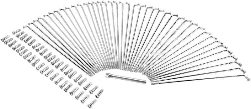 DRAG SPECIALTIES Spoke Set - Drop Center - Front - Chrome - 21" W16-0518