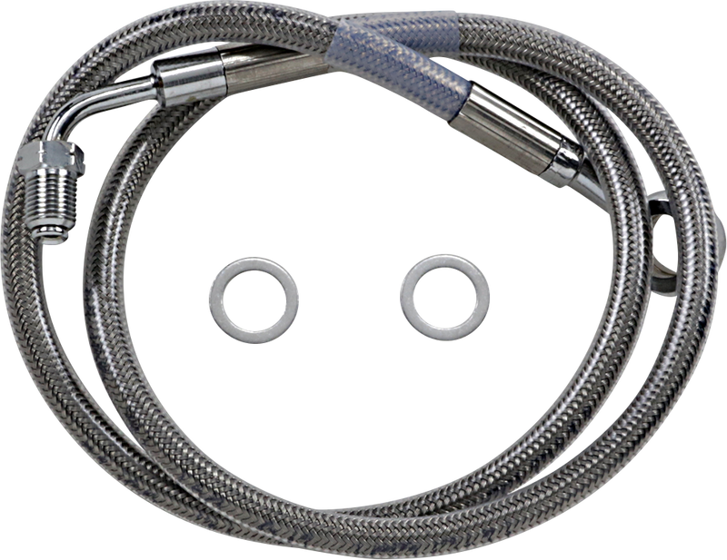 DRAG SPECIALTIES Brake Line - +10" - Stainless Steel - '18-'22 Softail 618631-10
