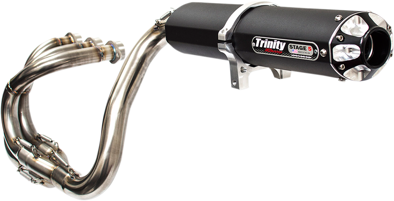 TRINITY RACING Stage 5 Exhaust System - Black TR-4155F-BK
