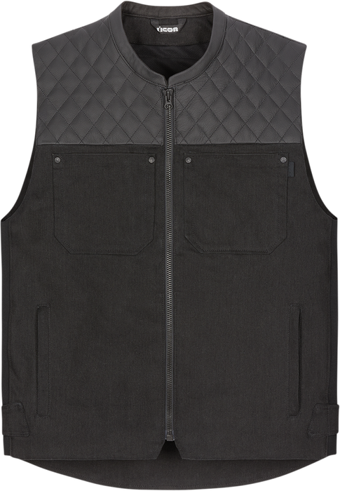 ICON Chamonix Denim Vest - Black - 3XL 2830-0557