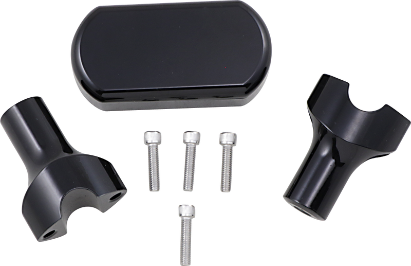 LA CHOPPERS Risers - Solid Top - 3" - Black LA-7442-03B