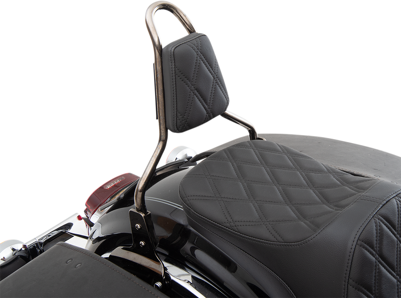 DRAG SPECIALTIES Sissy Bar Pad - Double Diamond - Black - Tapered 0822-0449