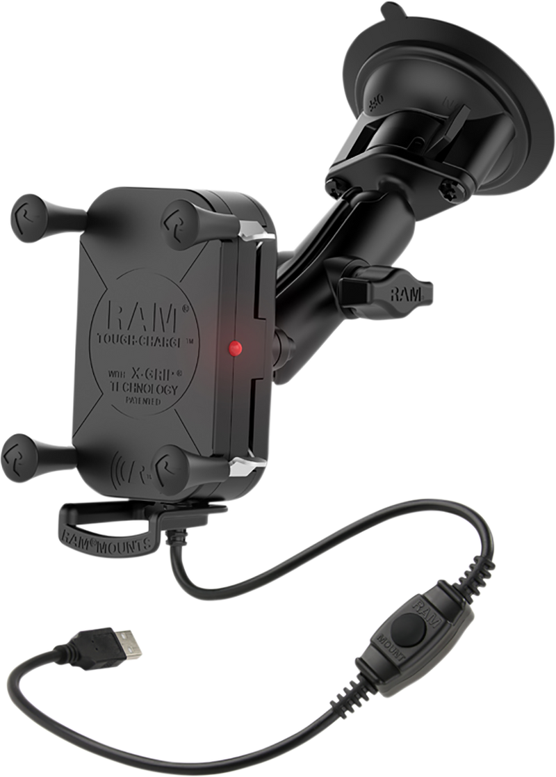 RAM MOUNTS Device Holder - Tough-Charge - Charging - Wireless - Waterproof - Suction Cup Mount RAM-B-166-UN12W