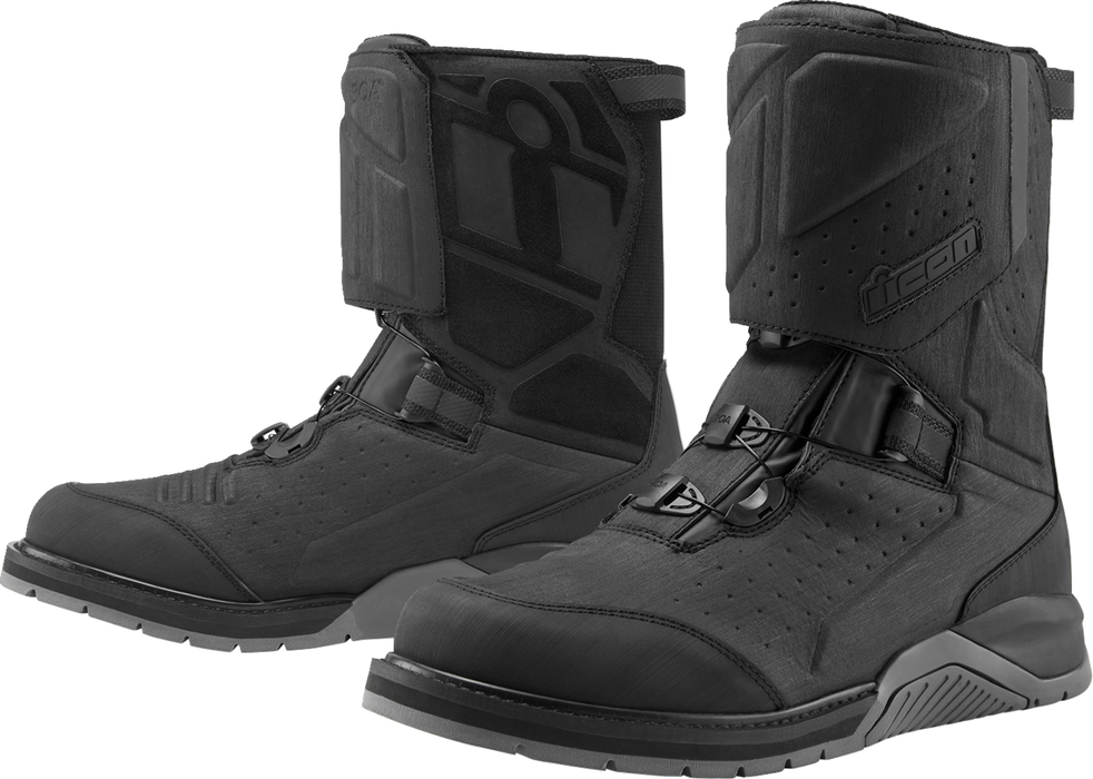 ICON Alcan Waterproof Boots - Black - Size 8.5 3403-1234