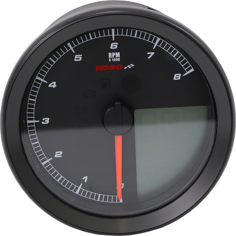 KOSO NORTH AMERICA Multi Function Speedometer/Tachometer - HD-04 - Black BA051211