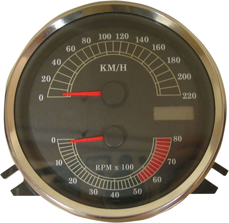DRAG SPECIALTIES Electronic Speedometer/Tachometer - Stock Look - 220 KPH/8000 rpm NO DIAGNOSTIC FUNCTIONS T21-6986A