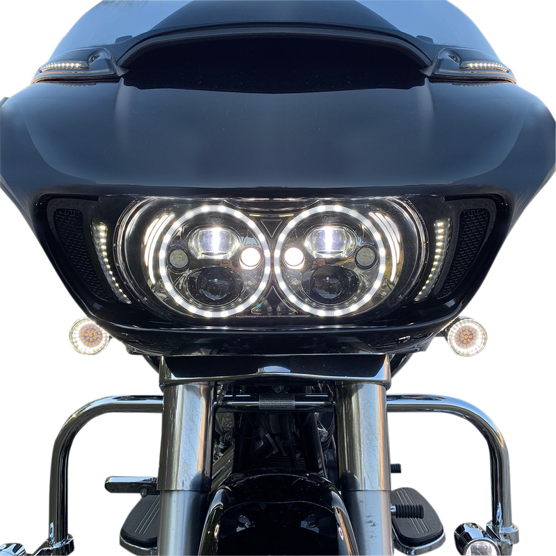 DRAG SPECIALTIES Bullet-Style Dual Front Turn Signal Insert - White - Amber DS-300-AW-1157