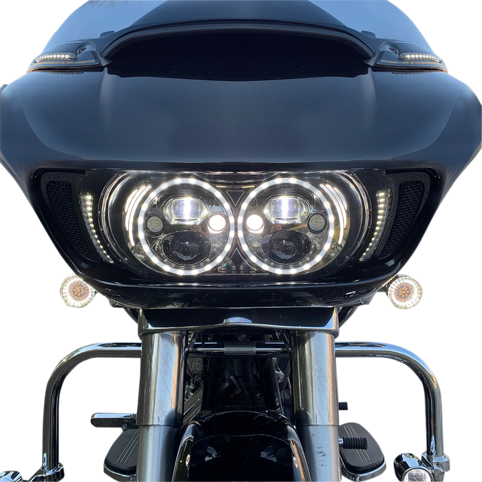 DRAG SPECIALTIES Bullet-Style Dual Front Turn Signal Insert - White - Amber DS-300-AW-1157