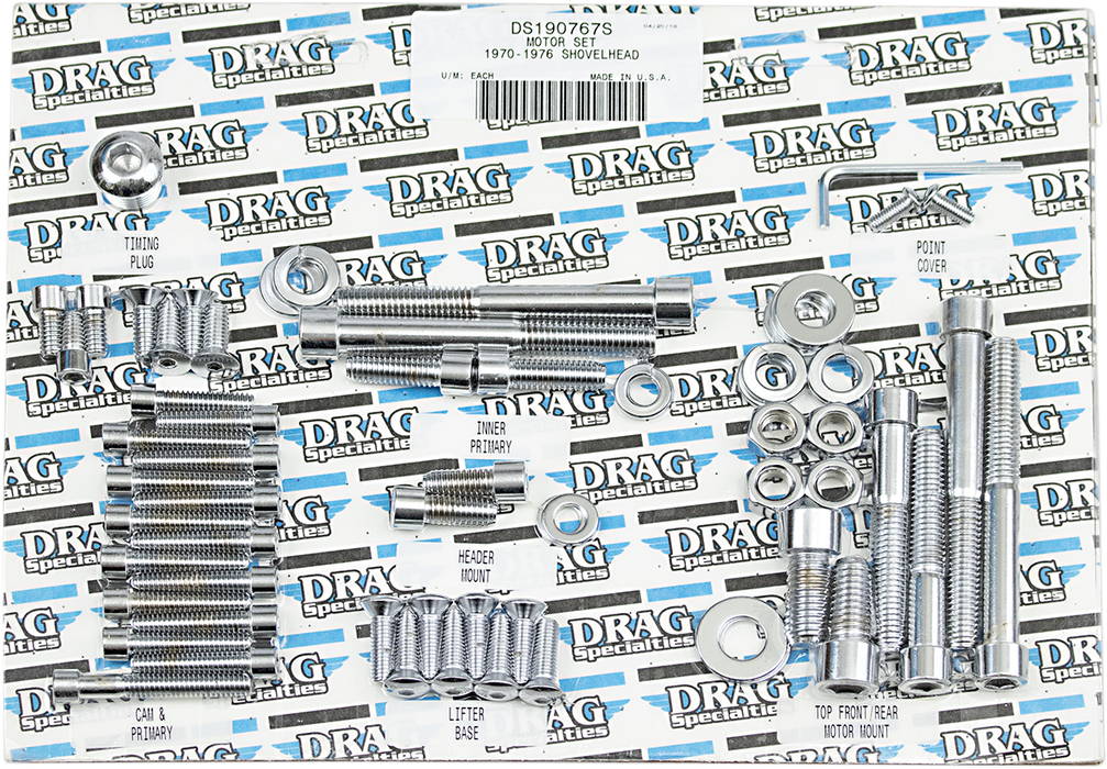 DRAG SPECIALTIES Smooth Motor Bolt Kit - FX/FL '70-'76 MK110S