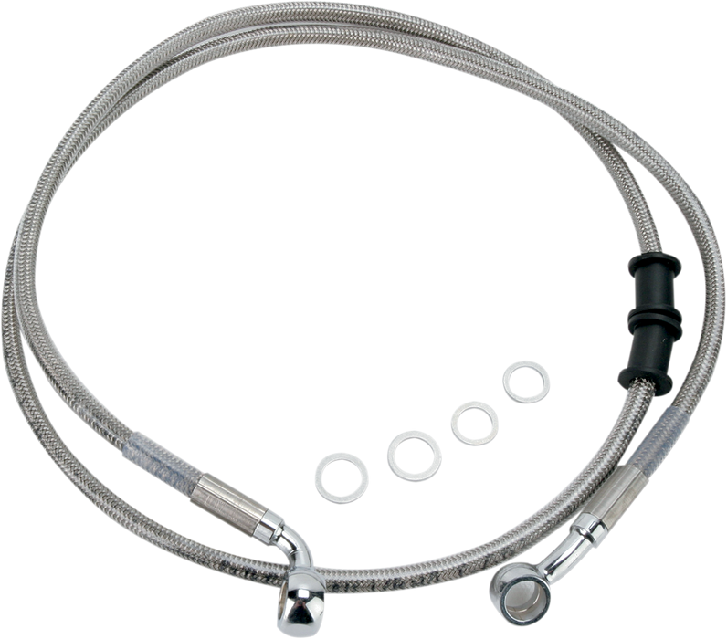 DRAG SPECIALTIES Brake Line - Front (Upper) - Stainless Steel 680210