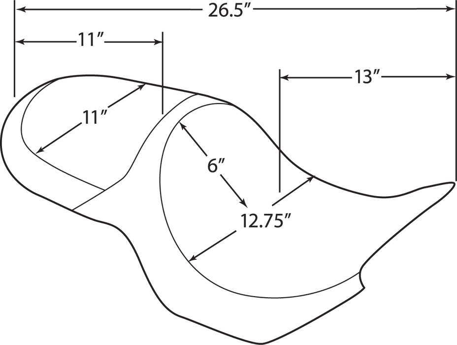 DRAG SPECIALTIES Predator Seat - Carbon Fiber - Hammer 0810-1583