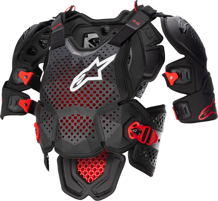 ALPINESTARS A-10 Roost Guard V2 - Black/Red - XS/S 6700523-1431-XS