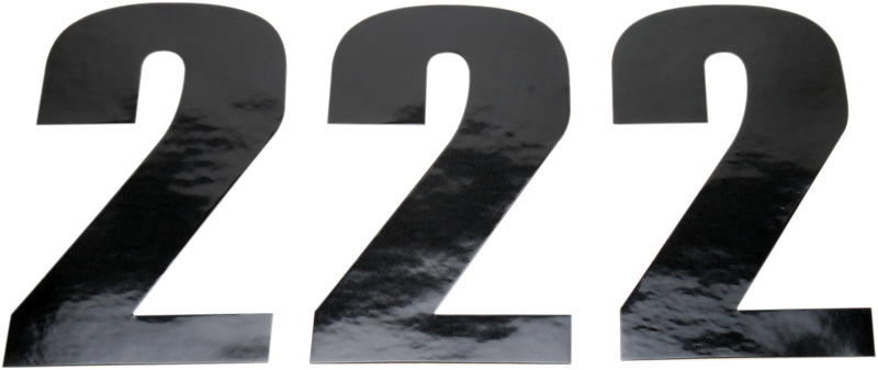 MOOSE RACING Race Number 2 - Black - 4.5" 80012
