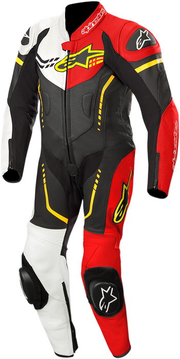 ALPINESTARS Youth GP Plus 1-Piece Leather Suit - Black/White/Red Fluorescent/Yellow Fluorescent - US 28 / EU 150 31405181236150