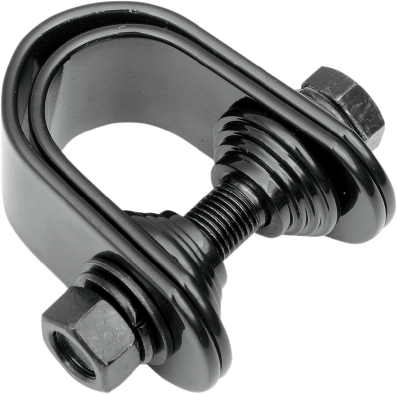 DRAG SPECIALTIES Mini Speedometer/Tachometer Clamp - For 1"/1.25" Tube - Gloss Black 21-6808A