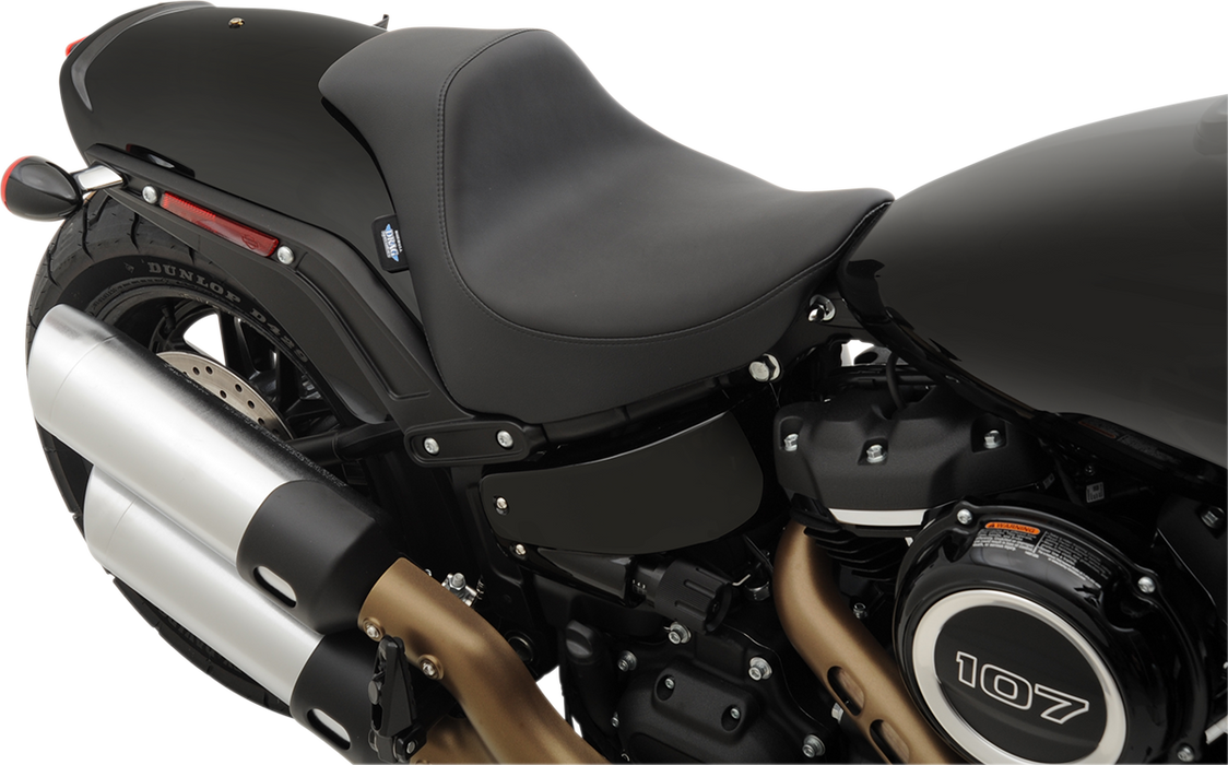 DRAG SPECIALTIES EZ-Solo Seat - Smooth - Solar-Reflective Leather - FXFB '18-'22 ACT EZ-ON STYLE 0802-1127