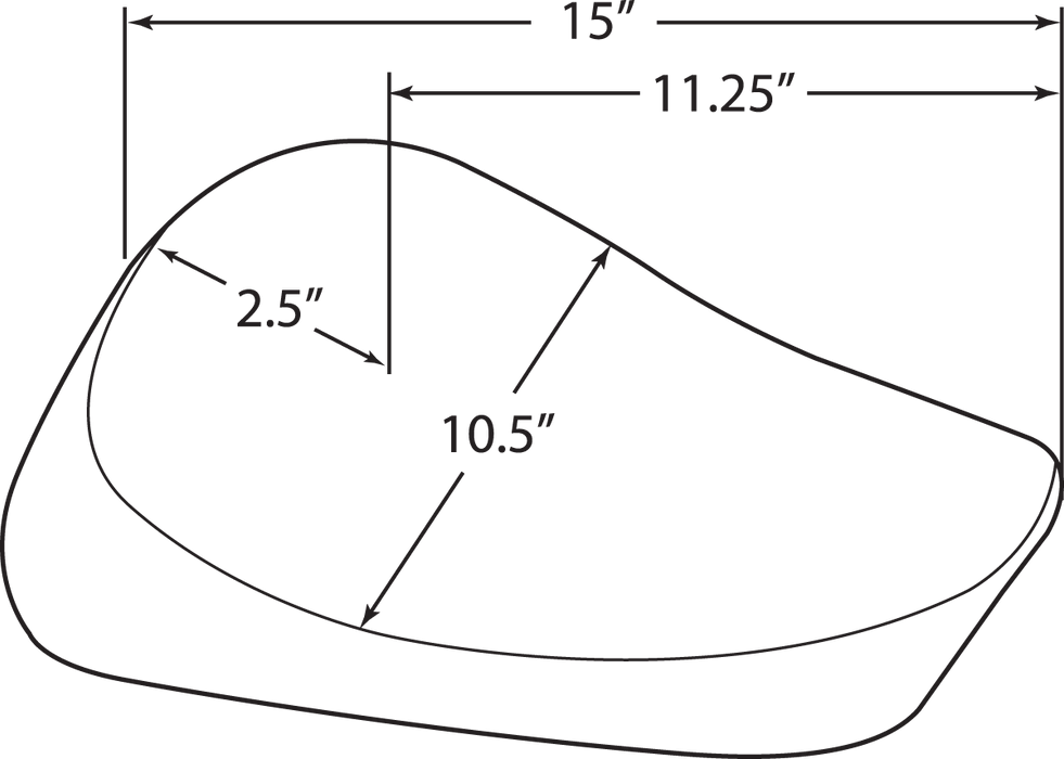 DRAG SPECIALTIES Solo Seat - Smooth - XL '82-'03 NO RUBBER BUMPERS 0804-0613