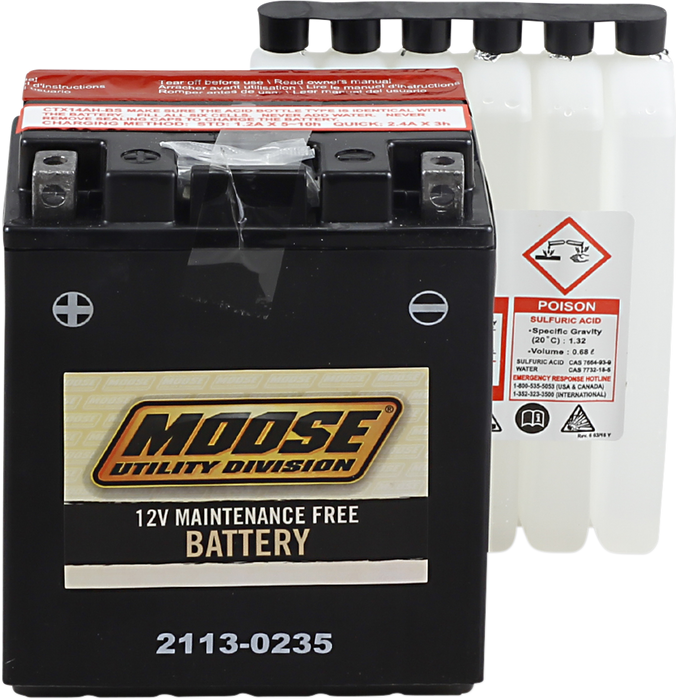 MOOSE UTILITY AGM Battery - YTX14AH-BS 2113-0235