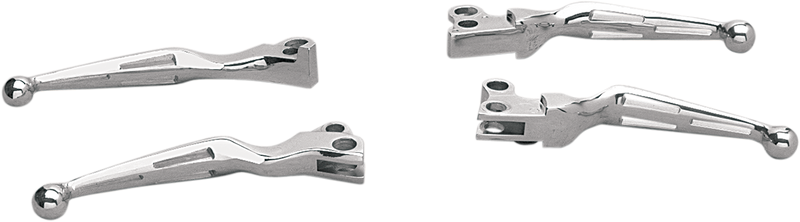 DRAG SPECIALTIES Levers - Slotted - Chrome 07-0571-BC307
